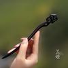 Atacado Longjiao grampo de cabelo de ébano novo estilo chinês high-end placa de cabelo estilo nacional 2024 novo grampo de cabelo grampo de cabelo de sândalo