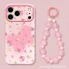 Mariposa Degradado Floral Aplicable para Funda de Teléfono Apple 17promax 15 con Pulsera iPhone 16 Silicona 14 Linda