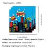 Amazon Blue City Hero Tema Decoración de Fiesta de Cumpleaños Bandeja de Papel Desechable Tejido Bandera Banner Traje para Jalar