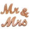 Banderín de Letras Inglesas de Madera Decoración de Mesa Boda Decoración de Boda Accesorios Logo Sr&Sra Adornos de Letras de Madera