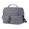 Bolso de mano lonchera de doble capa bolsa aislante impermeable bolsa de almuerzo para estudiante trabajador de oficina simple bolsa de hielo engrosada con papel de aluminio