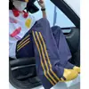 Pantalones Casuales Rayados de Gama Alta para Hombre con un Diseño Elegante, Bloques de Color, Pantalones Holgados de Pierna Ancha, Pantalones Rectos Relajados y Modernos