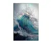 Ondas Abstratas Pintura a Óleo Feita à Mão Decoração de Entrada de Sala de Estar de Alto Padrão Corredor Corredor Pintura de Textura de Parede de Chão a Teto