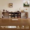 Escritorio Doble de Madera Maciza Mesa de Estudio para Adultos en Casa Mesa Larga para Dormitorio Armario de Almacenamiento Mesa de Ordenador Retráctil Integrada