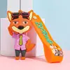 Novo Chaveiro Fofo de Desenho Animado Zootopia Silicone Coelho Policial Boneco Pingente de Bolsa Presente de Feriado