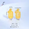 Accesorios DIY de arena dorada esmerilada de alta retención de color, aretes degradados de lazo de paz y alegría, colgantes, collares y adornos al por mayor para mujeres