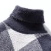 Suéter novo da moda outono e inverno masculino suéter suéter masculino de manga comprida moda jovem coreana suéter de gola alta vestuário masculino
