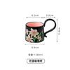 Taza de café de cerámica de estilo retro y platillo, caja de regalo, taza de sentido avanzado, taza de regalo ligera de lujo