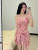 Traje de baño nuevo de tres piezas dividido para mujer, adelgazante, sexy, para resort de playa, traje de baño para aguas termales [una generación]]