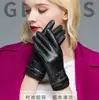 Guantes de Cuero para Hombre, Estilo Delgado, Otoño e Invierno, Forro de Lana, Engrosados, Cálidos, Adecuados para Ciclismo y Conducción, Compatibles con Pantalla Táctil, Estilo de Pareja