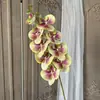 Orquídea Borboleta Artificial de Filme com 9 Cabeças e Textura Impressa em 3D, Orquídea Falsa para Arranjos Florais de Casamento, Flor para Decoração de Casa