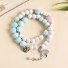 Fabricantes fornecem pulseira de cerâmica de liga novo estilo chinês feito à mão versátil estilo nacional pulseira de cerâmica de círculo duplo estilo étnico minoritário