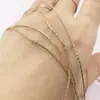 Cadena Hueso de Serpiente Chapada en Cobre con Oro Real, Accesorios para Joyería DIY Super Resistentes al Color, Cadena Semi-Acabada, Alambre para Pendientes, Pulsera, Collar