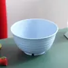 Tazón de Paja de Trigo de 15 cm Tazón Creativo para Arroz Tazón Doméstico para Sopa Tazón para Fideos Instantáneos de Estudiante Pequeño Regalo Juego de Vajilla Transfronterizo