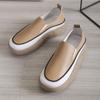 Zapatos Retro de Suela Gruesa con Punta Redonda Nuevos para Primavera/Verano 2026 Talla 43 Mocasines Casuales con Punta Redonda Zapatos de Exportación Europeos y Americanos de Talla Grande
