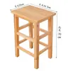 Taburete cuadrado de madera maciza taburete reforzado altura 45cm para restaurante cantina oficina comedor banco móvil económico algodón