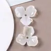 Estilo Chino Estilo Antiguo Imitación Jade Color Degradado Floración Flor de Tres Pétalos Pasador para el Cabello Accesorio para el Cabello Materiales de Cuentas Accesorios para Joyería DIY