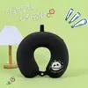 Almohada de Espuma Viscoelástica en Forma de U de Dibujos Animados de Panda Almohada de Viaje Almohada Portátil Almohada para el Cuello Cervical Almohada para la Siesta de Estudiantes Almohada de Dibujos Animados en Forma de U