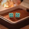 Primavera y BrilloTres Colores Tendencia de Tiktok Pendientes de Circonita Super Brillantes para Mujer, Diseño de Moda, Versátil Collar de Lujo Ligero