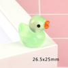 Mini Pato Luminoso diy Acessórios de Resina Jóias dos Desenhos Animados Pato Branco Transparente Tridimensional