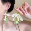 Aretes de Flores Dopamina Estilo Vacacional para Mujer Verano Dulce Elegante Combinan con Todo Aretes con Pin de Plata 925 de Sensación de Alta Gama