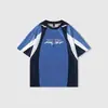 Verano 2025 Nuevo Venta Caliente Transfronteriza Impresión Digital 3D Moda Casual para Hombre Marca de Tendencia Camiseta de Malla con Letra