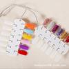 Ferramentas de Manicure Cartão de Cores de Esmalte 24 Cores Molde de Unha Dupla Face com Corrente Prancha de Exibição de Gel de Esmalte de Unha para Fototerapia