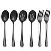 Juego de Cubiertos de Acero Inoxidable Amazon, Tenedor y Cuchara, Vajilla de Mesa, Juego de 5 Piezas, Colador, Pinza para Pan, Pala para Pastel, Cuchillo para Mantequilla