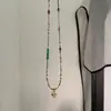 Nuevo Collar de Lapis Lázuli Natural y Perlas Estilo Chino para Mujer Cadena de Clavícula de Lujo Ligero de Gama Alta Nicho Azul Klein