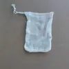 Directamente del fabricante: Bolsa de Malla de Algodón y Lino Natural para Jabón, Bolsa Exfoliante de Baño de Ramio y Yute, Red Espumadora con Bolsa de Cordón para Colgar