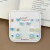 Conjunto de Brincos Coloridos Borboleta Cachorro Dopamina Nova Primavera com Hastes de Prata para Meninas Estudantes Fofas Brincos de Desenho Animado