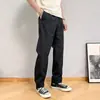 Pantalones casuales de moda para hombre de cintura alta, pierna recta, para primavera y otoño, corte holgado, resistentes a las arrugas, no necesitan planchado, marca de tendencia, color liso versátil