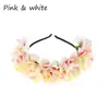 Diadema Grande de Corona de Rosas, Diadema de Flores Artificiales de Seda de Comercio Exterior, Accesorio para el Cabello de Actuación Infantil, Tocado para Sesión de Fotos de Novia