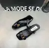 Novedad Moda Primavera/Verano 2026 Temperamento Elegante Versátil Turbante Pantuflas Casuales Tejidas Tira Única Mary Jane Medias Pantuflas