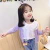 Nuevo Cárdigan de Punto para Niñas Verano 2025 Moda Bebé Dibujos Animados Protector Solar de Seda de Hielo para Niños Chaqueta Chal