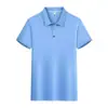 Camisa Polo de Hielo 100% de Verano Sin Costuras Manga Corta Transpirable de Secado Rápido Cuello Camisero Color Sólido Casual de Negocios Ropa de Trabajo