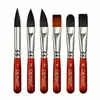 Conjunto de pincéis de 6 peças com pontas variadas e cerdas de nylon para pintar bonecos de gesso, pintura a óleo digital, coloração acrílica e pintura manual