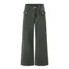 Pantalones anchos holgados retro americanos para hombre, lavados y desgastados, estilo callejero punk, pantalones casuales de trabajo inspirados en el diseño