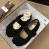 Primeiro Encontro Ji Sapatos Mary Jane Redondos Retro Franceses com Velcro Femininos Outono Inverno Novos Sapatos Simples de Lã Quente