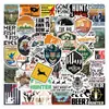 50 calcomanías de graffiti de caza transfronterizas Go Hunting para equipaje, cuaderno, funda de teléfono, calcomanías impermeables al por mayor