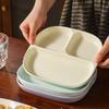 Plato llano dieléctrico reductor de grasa para desayuno individual, plato cuantitativo nórdico de cerámica para niños, plato llano dieléctrico de tres compartimentos