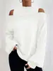 Comercio exterior transfronterizo Europa y Estados Unidos TEMU Amazon fabricantes de origen suéter para mujer manga larga cuello medio alto jersey suelto otoño e invierno