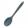 Cuchara de Silicona Resistente a Altas Temperaturas en Stock, Silicona de Grado Alimenticio, Adecuada para Estudiantes y Niños, Cuchara Pequeña Densa, Cuchara Mezcladora Colorida para Ensalada