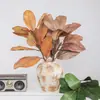 Ramas de Hojas de Magnolia Artificiales, Plantas Verdes Simuladas para Decoración de Paisajismo, Hojas Verdes Ornamentales de Planta Artificial, Plantas Verdes Falsas