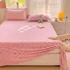 Juego de Sábanas de Terciopelo de Leche Invierno Clase A Pieza Única 180x200 Espesado Suave Terciopelo de Coral Dormitorio Persona Sola Funda de Almohada Juego de Tres Piezas