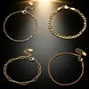 Pulsera sencilla estilo coreano directa de fábrica pulsera chapada en oro pulsera simple exquisita para niñas novias cadena desnuda simple venta al por mayor