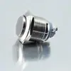 Leniu 19mm sin luz interruptor de botón metálico de auto-recuperación pie de tornillo de cabeza plana interruptor de botón de auto-bloqueo normalmente abierto