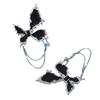 Broche de Mariposa con Borla Negra, Pin Accesorio para Abrigo y Traje para Mujer con un Diseño Único, Decoración de Nicho, Sensación de Alta Gama y Estilo Minimalista