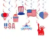 Amazon cross-border produtos quentes Dia da independência americana Dia Nacional decoração da festa pingente espiral EUA layout da festa adereços