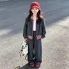 Conjunto Deportivo para Niñas Primavera y Otoño 2026 Nuevo Estilo Moda Coreana Infantil Súper Lindo Conjunto de Dos Piezas de Otoño para Niñas Mayores